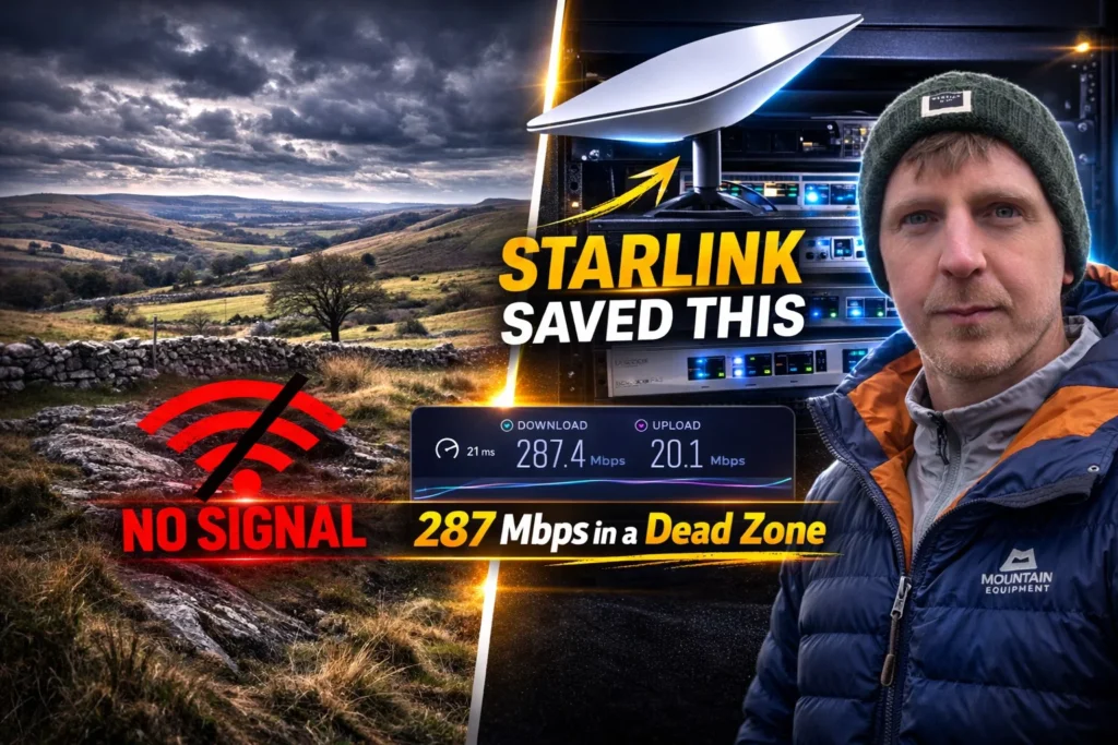 Starlink installation in Devon
